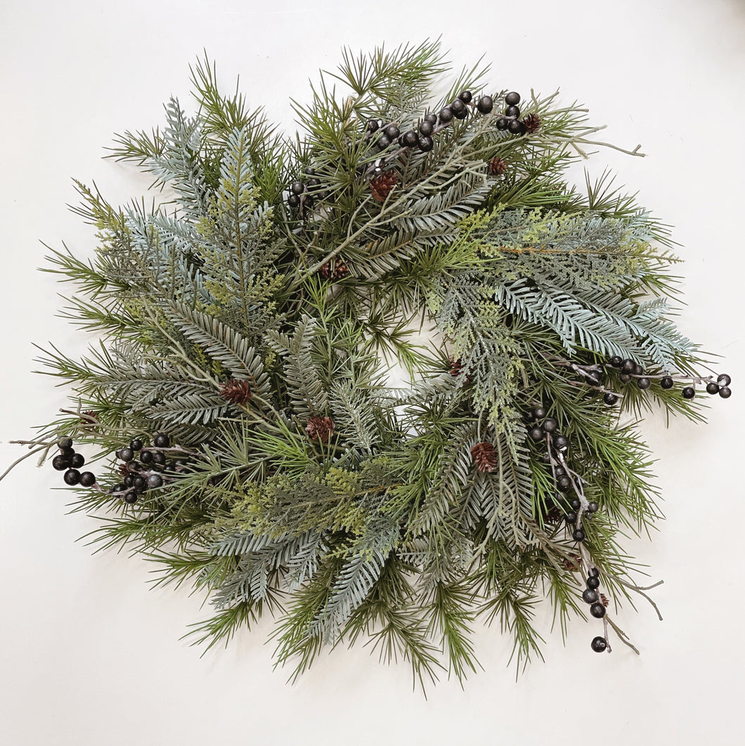 PINE CONE & BERRY WREATH