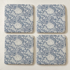 SET/4 BLUE PROTEA COASTERS