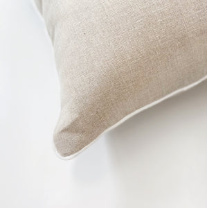 LINEN SAND PIPING CUSHION