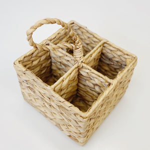 CANE NATURAL WOVEN CUTLERY BASKET