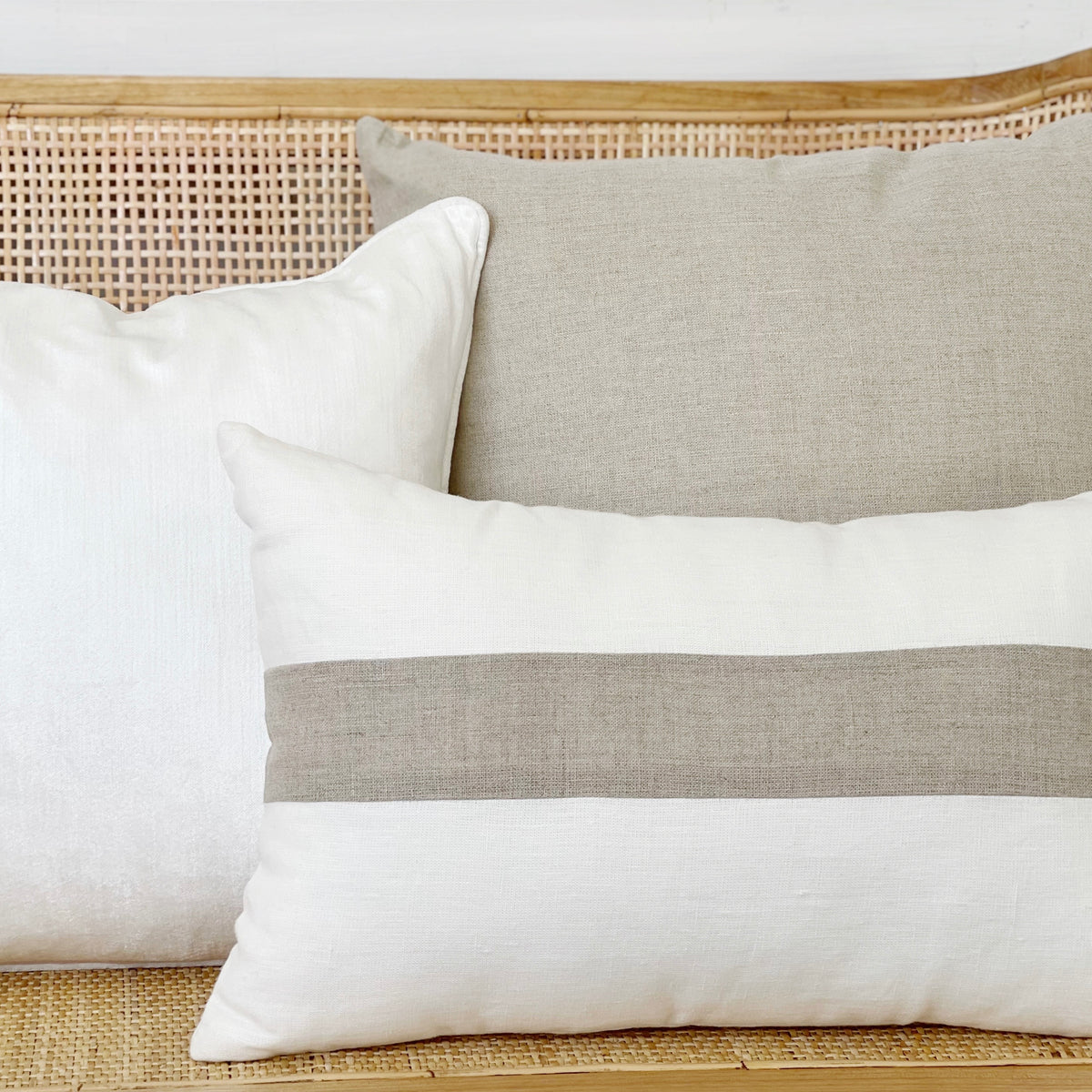 Riviera Stripe Linen Throw